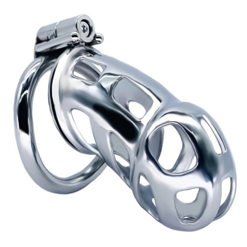 FUKR Cage de chasteté en métal Cobra Steel 10 x 3.7cm